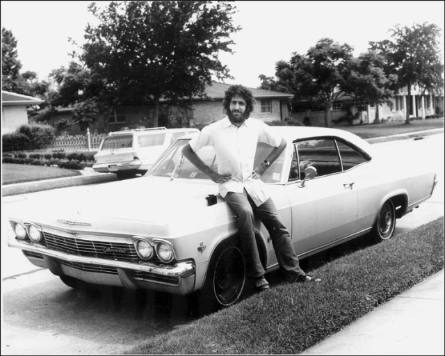 Danny Burnstein in 1972, with 1965 Chevy he drove in high school